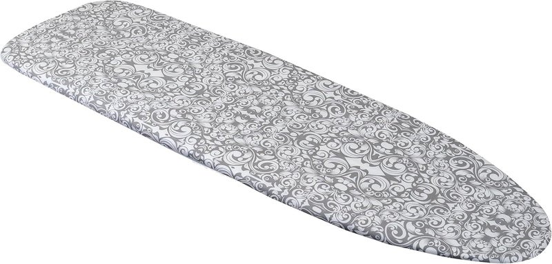 westex Floral Damask Heavy Duty Ironing Board Cover and Pad, Thick 3-Layer Stain Resistant Padding, Elasticized Skirt, Click-to-Close Fastener, 15 x 54 Inch (Board NOT Included, Cover ONLY) - Image 1